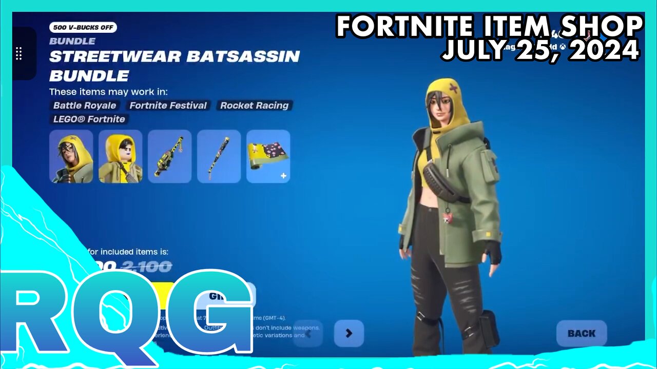 “NEW” STREETWEAR BATSASSIN BUNDLE IS HERE! FORTNITE ITEM SHOP (July 25, 2024)