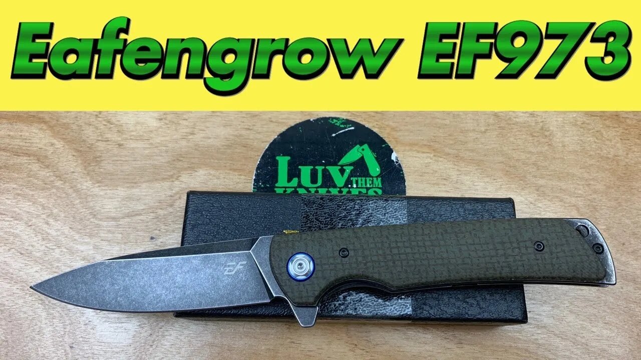 Eafengrow EF973 micarta liner lock flipper knife
