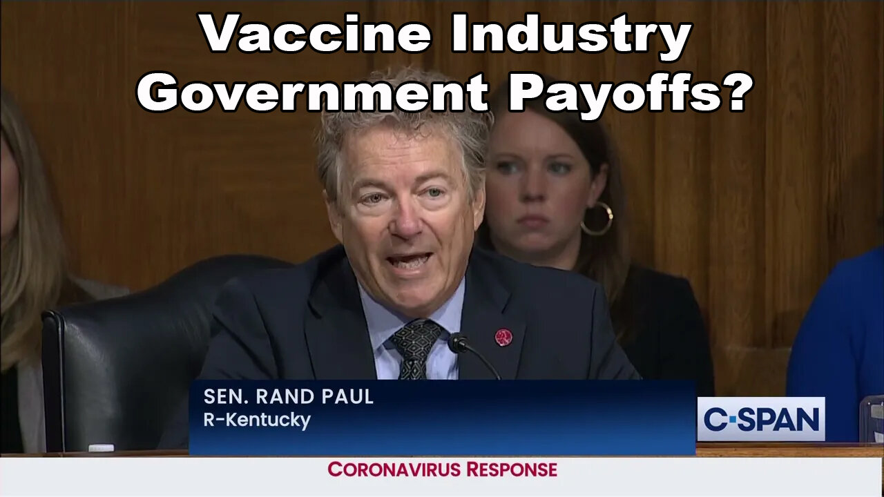 Heated Exchange between Senate Rand Paul & Anthony Fauci on Vaccines and PayOff Royalties