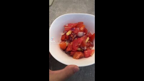 Fresh salad with fresh potatoes and fresh meat 😎🤙🤤