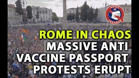 War Reaches Rome As Thousands Take to The Streets To Protest Vaccine Mandates