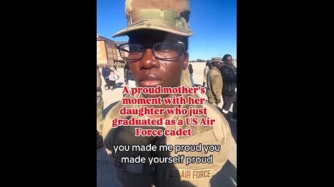A proud mother's moment with her daughter who just graduated as a US Air Force cadet.