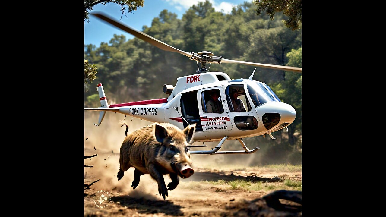 Pork choppers Aviation hunted from Helicopter