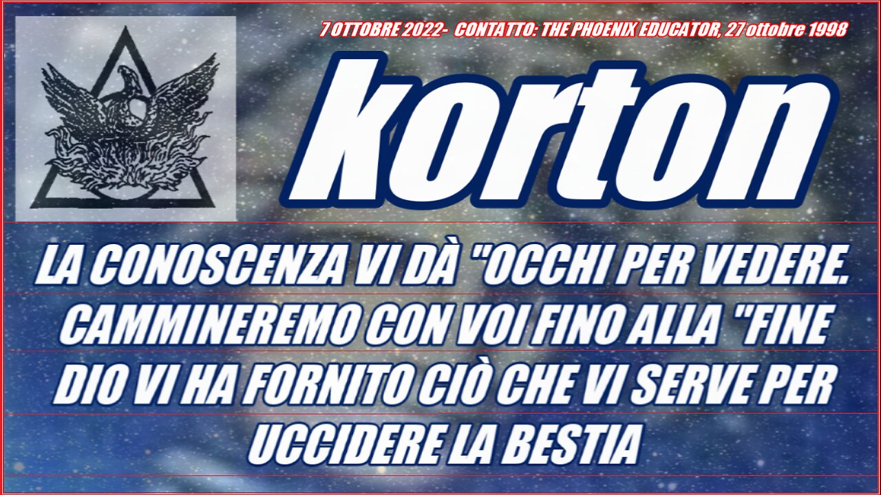 KORTON - 27/10/1998 - LA CONOSCENZA VI DÀ "OCCHI PER VEDERE -