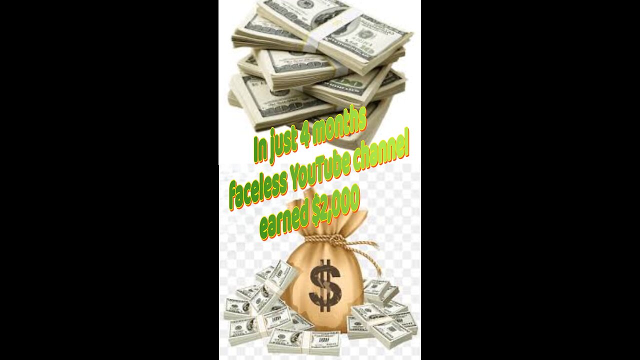 In just 4 months faceless youtube channel earned $2000