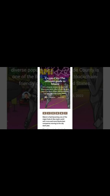 Crypto City: Miami Blockchain-Friendly City in The United States #cryptomash #cryptomashnews #miami