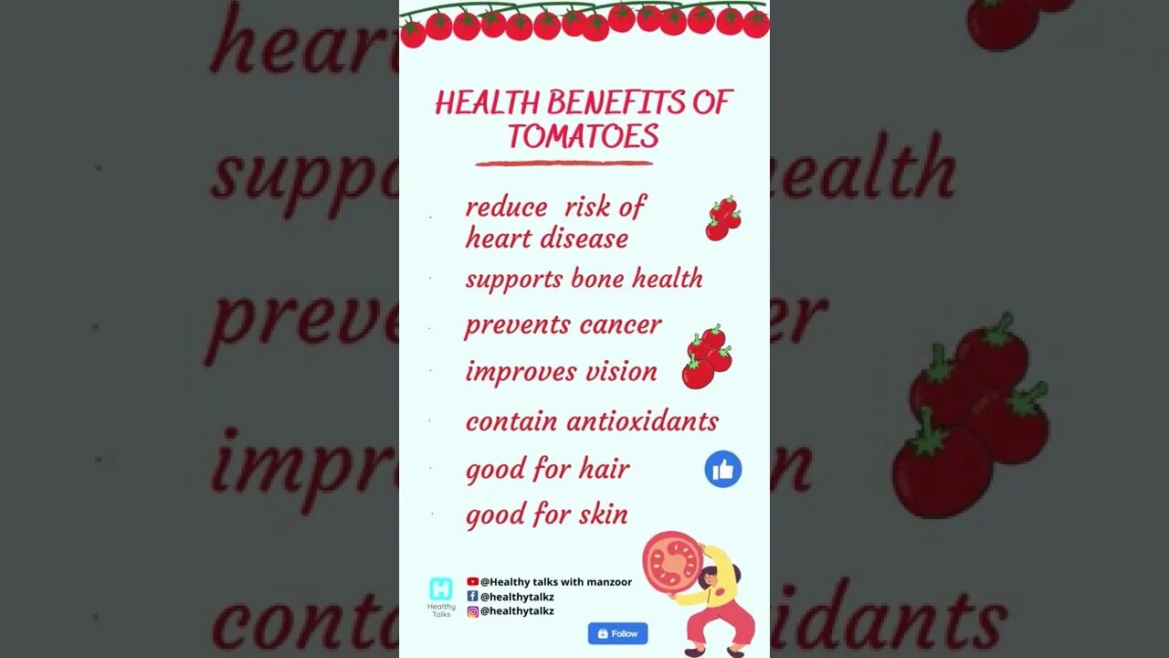 Health Benefits of Tomatoes #shorts