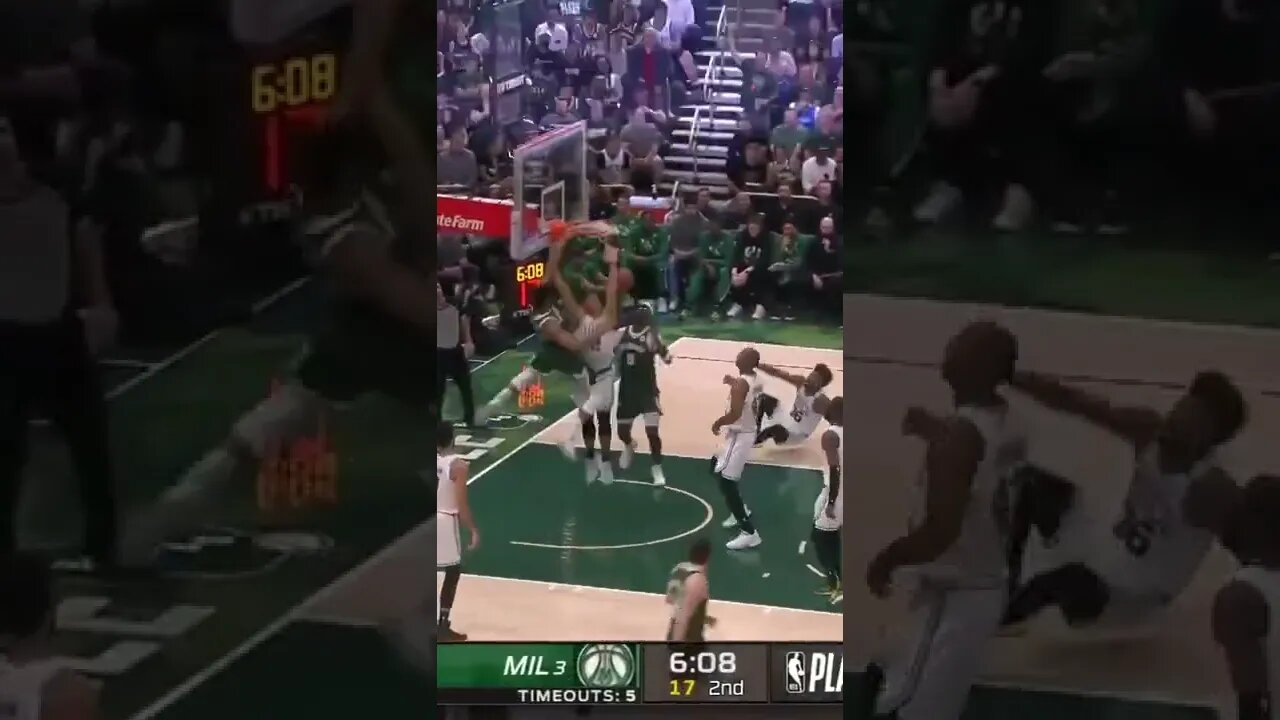 Giannis with the left