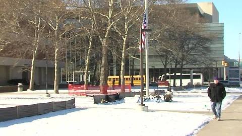 It's so cold that... with IUPUI students