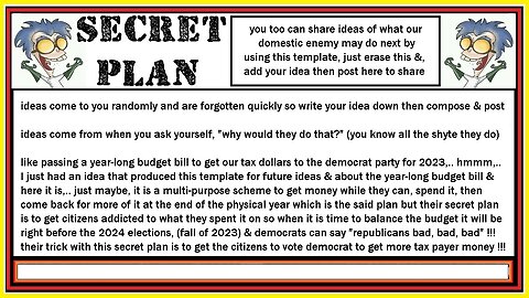 SECRET PLAN