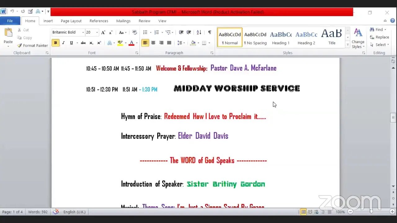 Contend For The Faith's Sabbath School Study