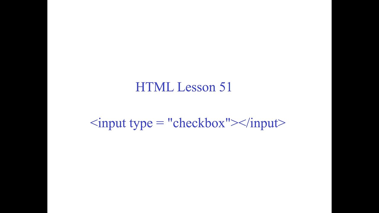 HTML Lesson 51