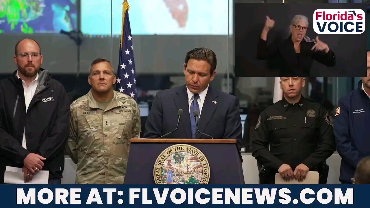 DeSantis: "We've worked with utilities to have 50,000 utility linemen in advance of the storm.