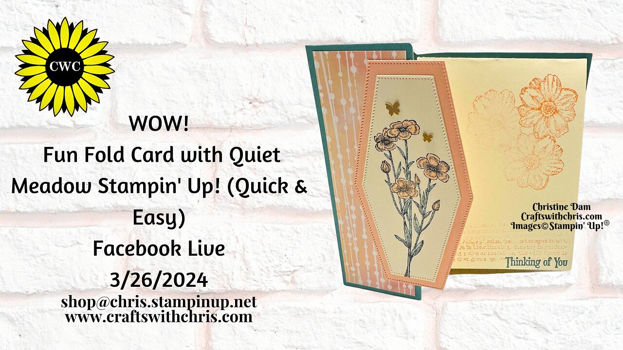 Fun Fold Card with Quiet Meadow Stampin' Up! (Quick & Easy)