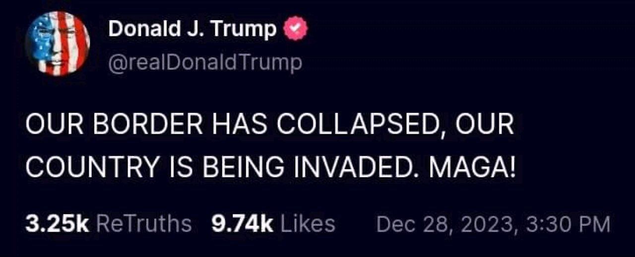 COMMS FROM POTUS, Q PROOF BORDER COLLAPSE