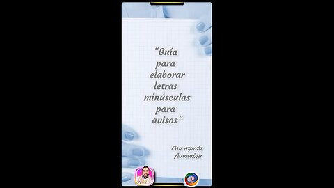 Guia para elaborar letras minusculas para avisos.