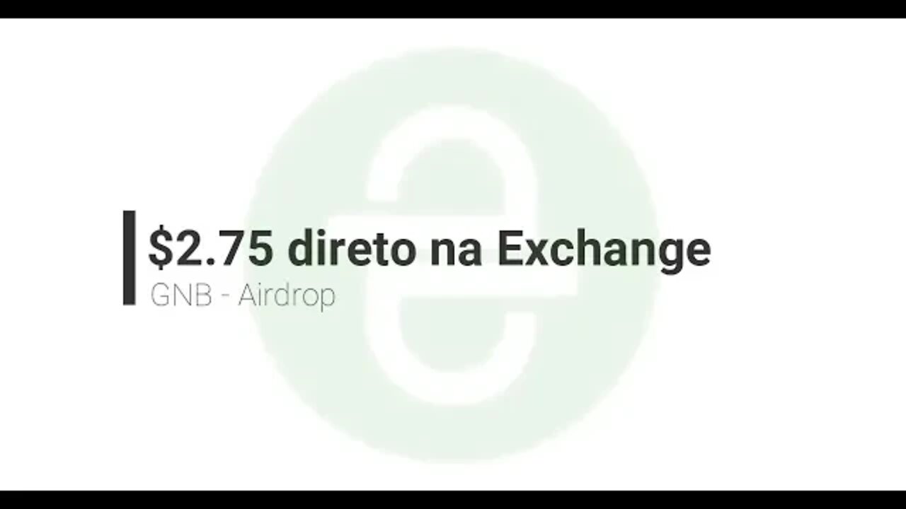 Finalizado - Airdrop Genbit - $2.75 - Sem data - Rev 0.0