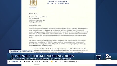 Governor Hogan pressing Biden