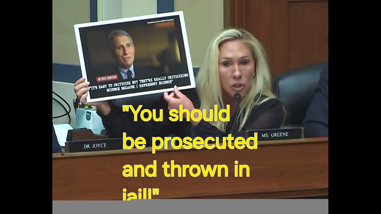 Rep Majorie Taylor Green Rips Anthony Fauci! "You Should Be Prosecuted!"