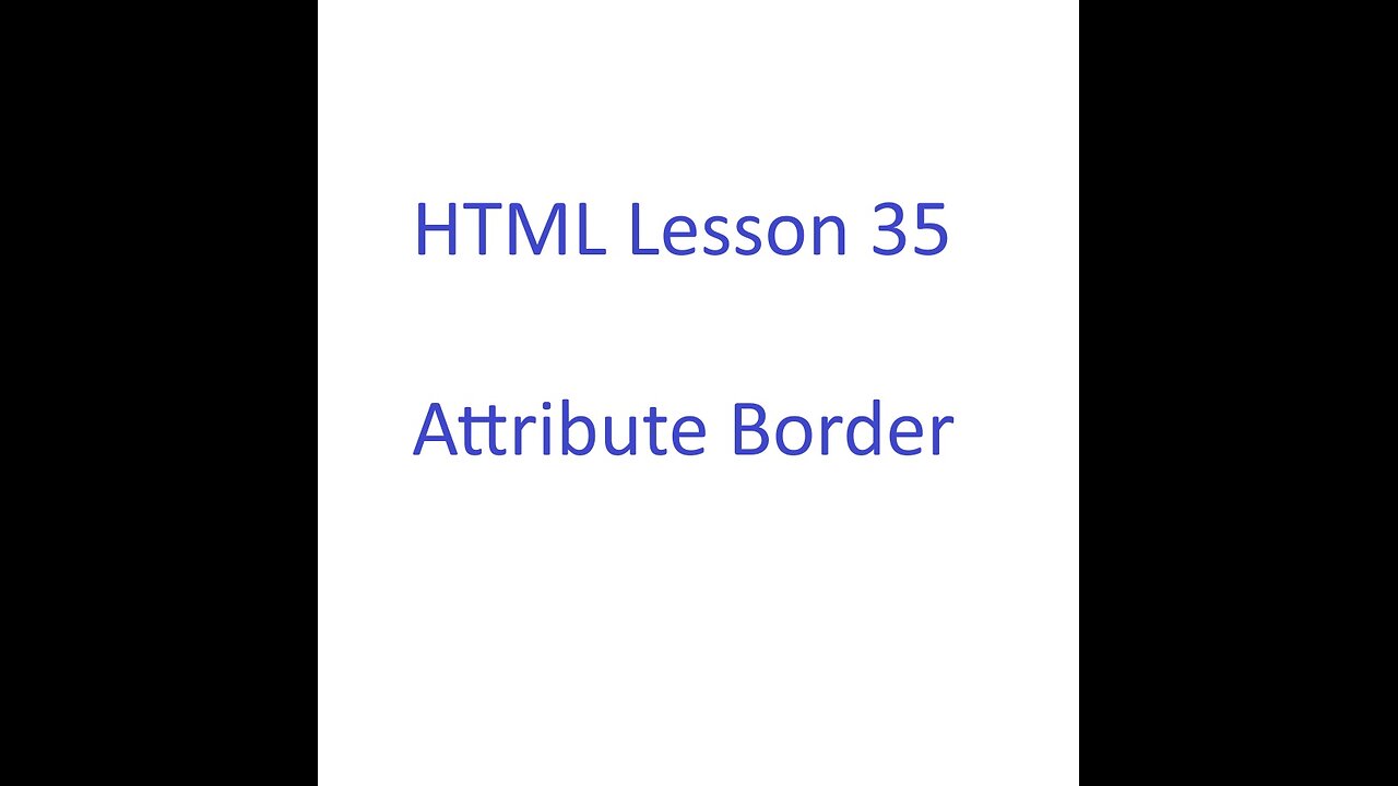 HTML Lesson 35