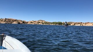 Sunfish sailing. Willow Lake, Prescott Az