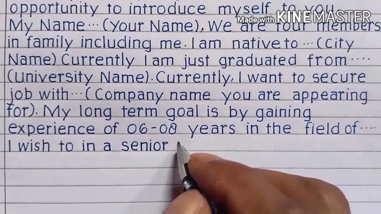 Self introduction