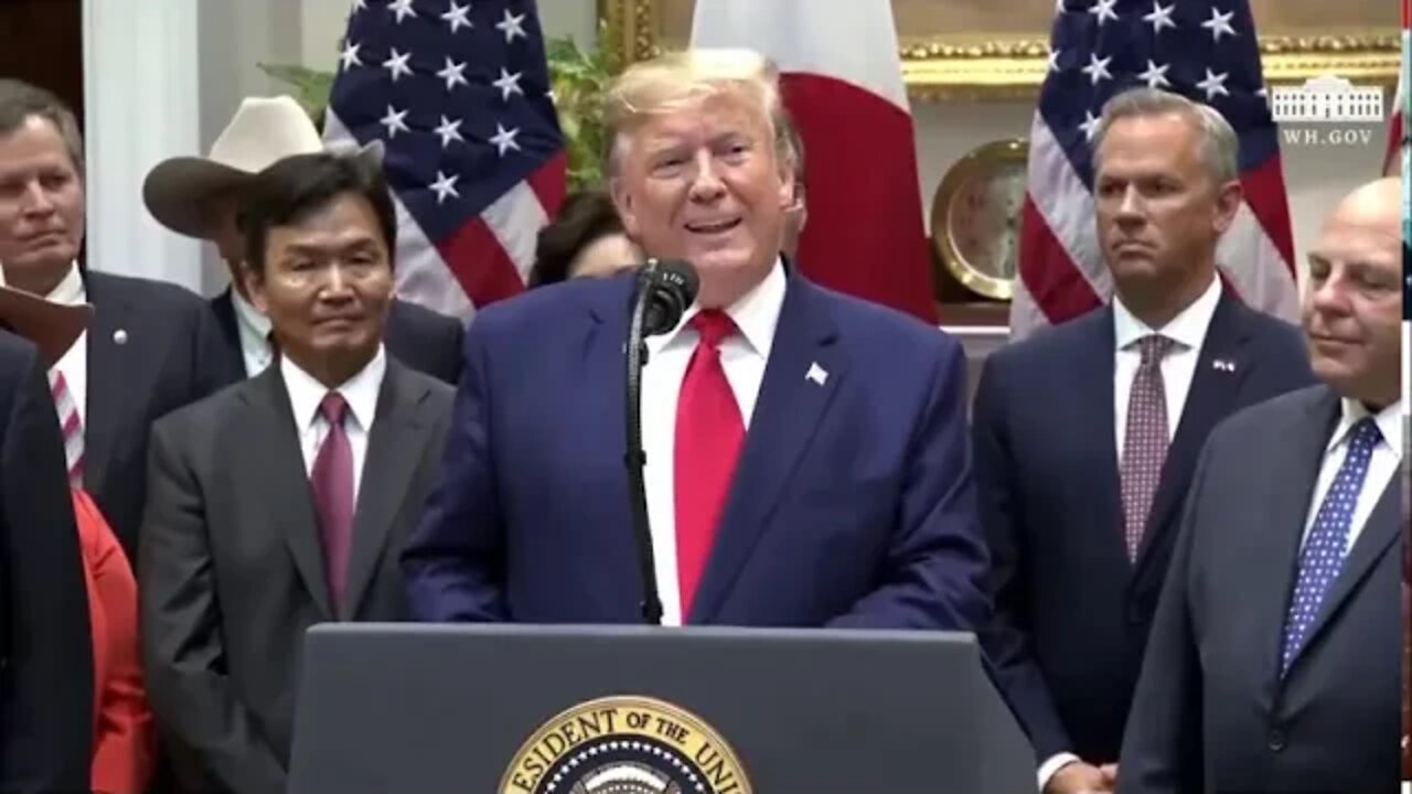 President Trump Holds Press Conference & Signs Japan Trade Agreement 10/7/19