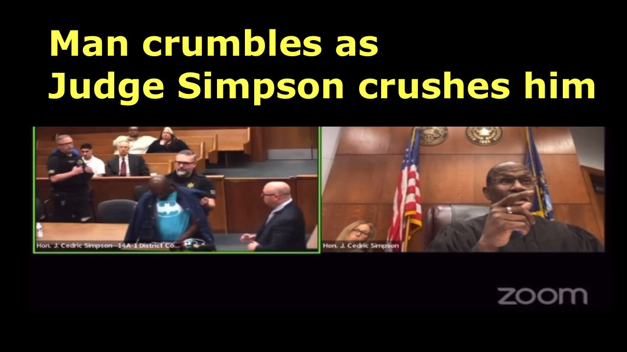 Man almost passed out in court as Judge Simpson is crushing him. You tell me is he faking?