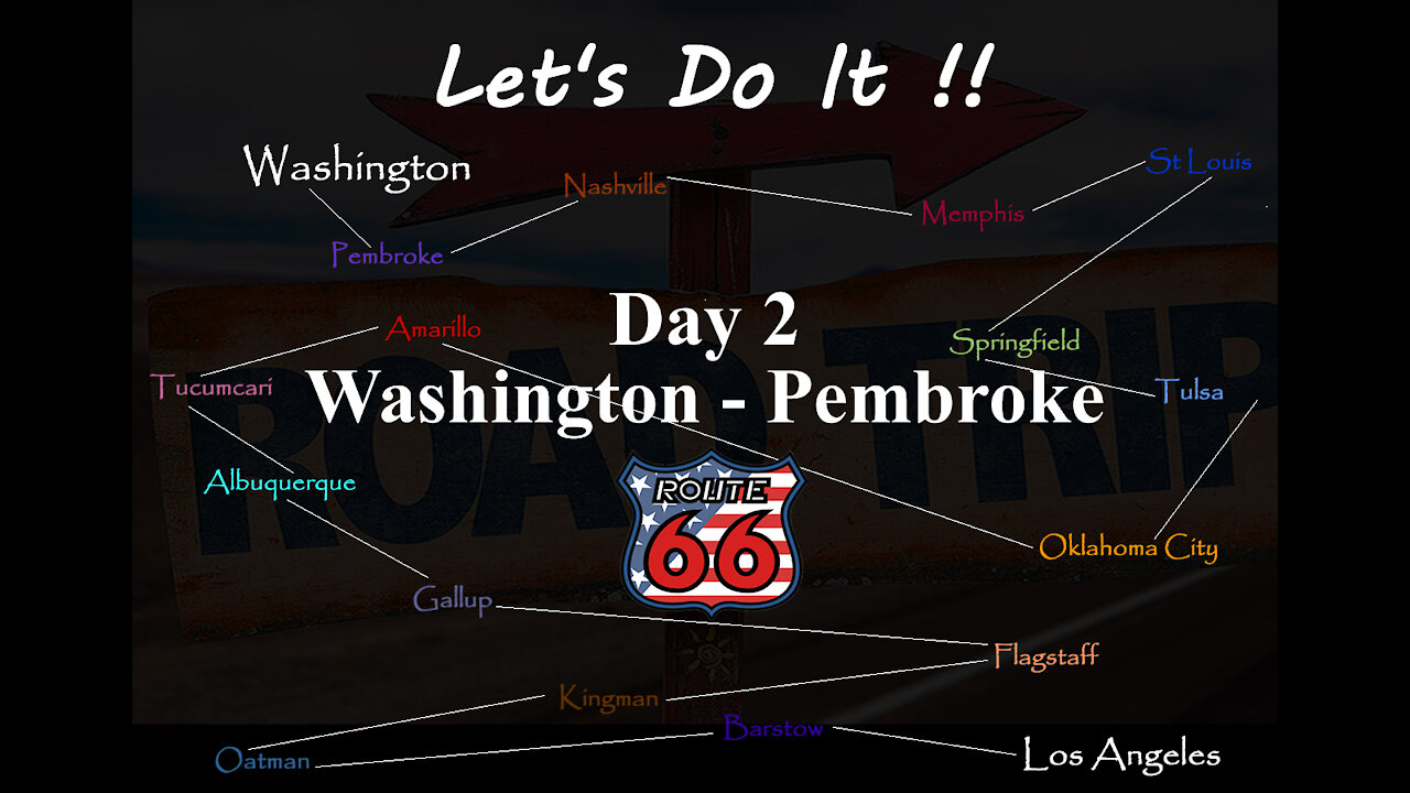 American Road Trip, Route 66, Day 2 Washington DC to Pembroke