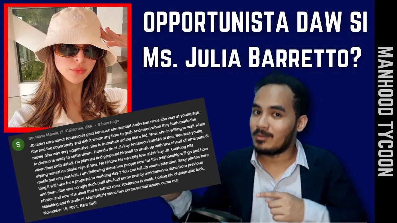 Opportunista daw si Ms. Julia Barretto??? | Redpill Philippines