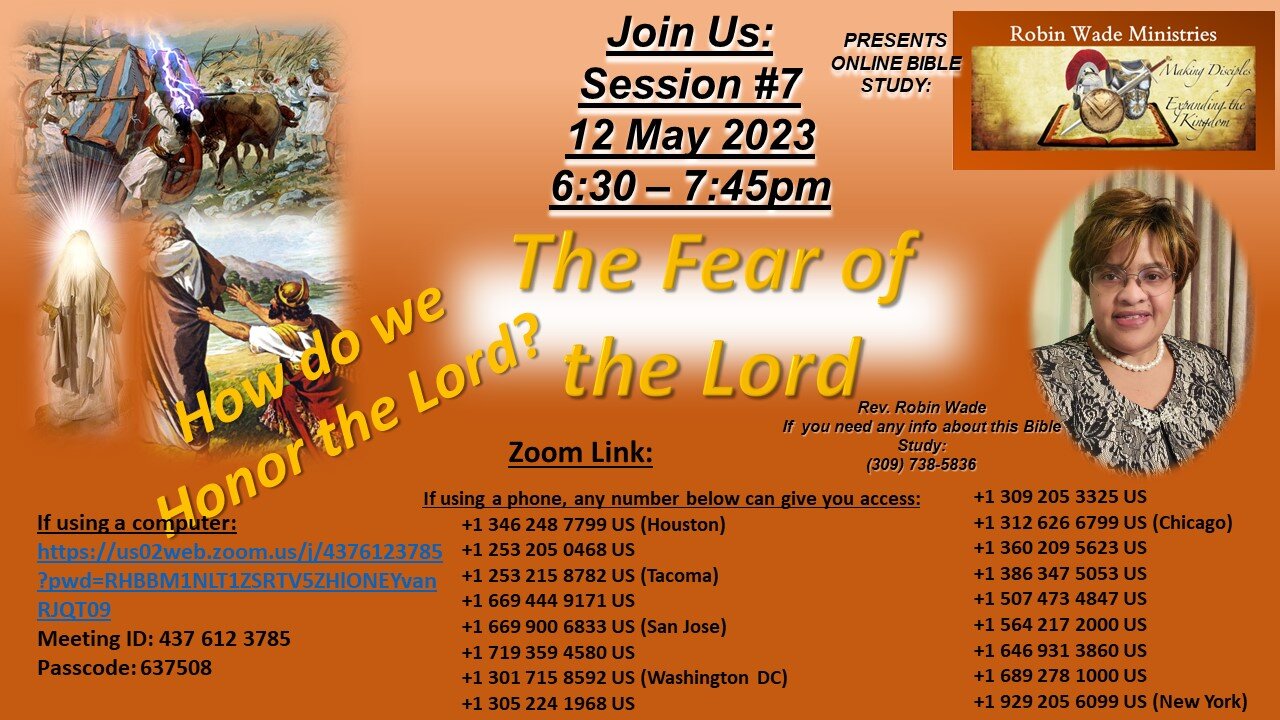 Fear of the Lord Session #7 12 May 2023