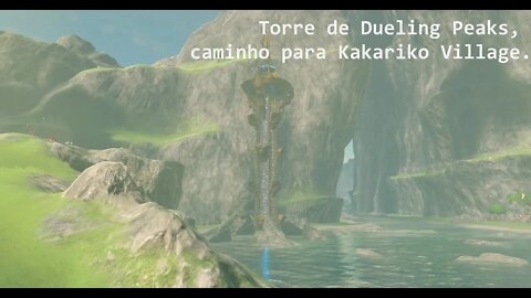 Torre de Dueling Peaks, caminho para Kakariko Village.