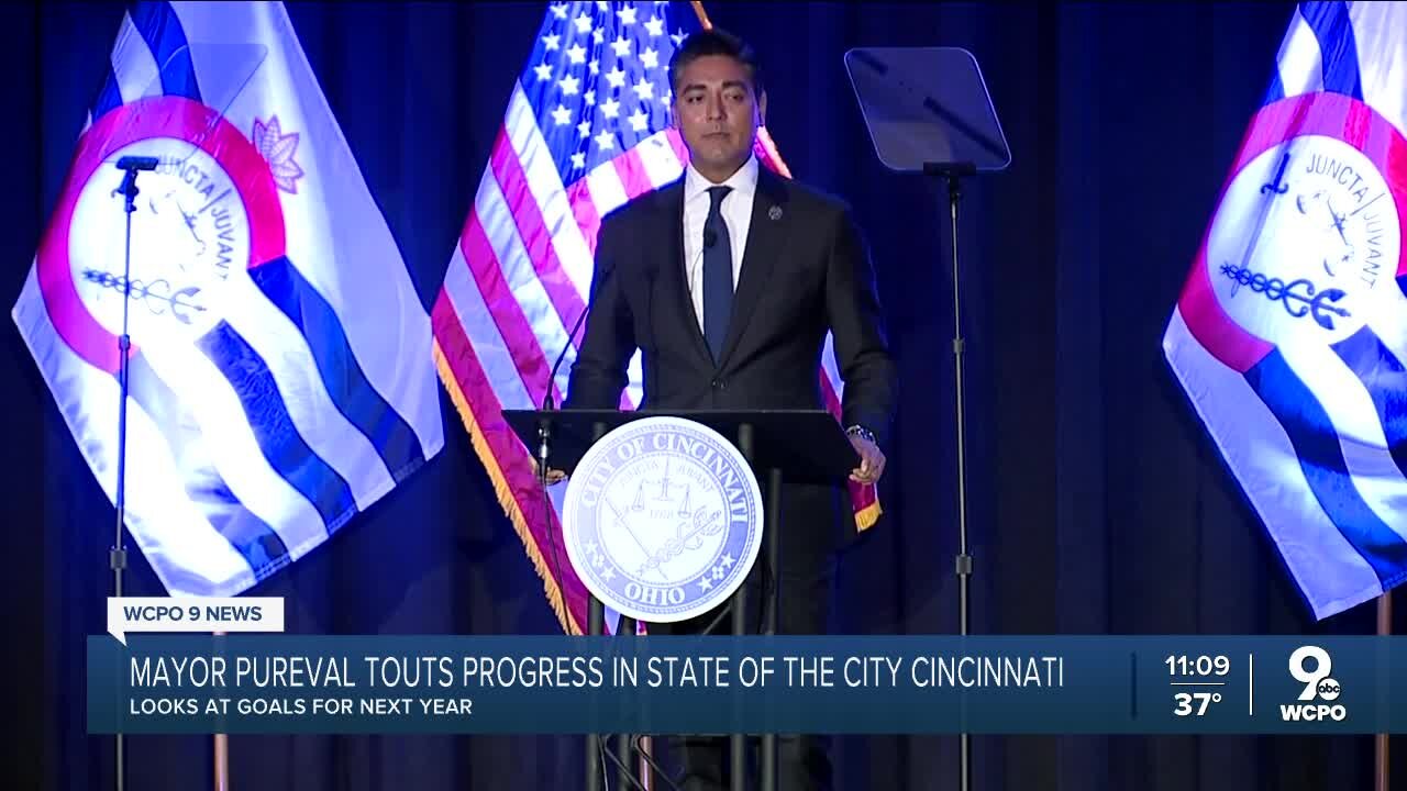 Cincinnati mayor touts progress, describes need to address violence