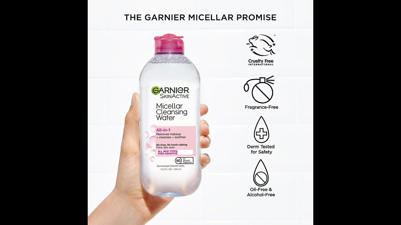 Garnier SkinActive Micellar Cleansing Water, All-in-1 Makeup Remover and Facial Cleanser, For O...