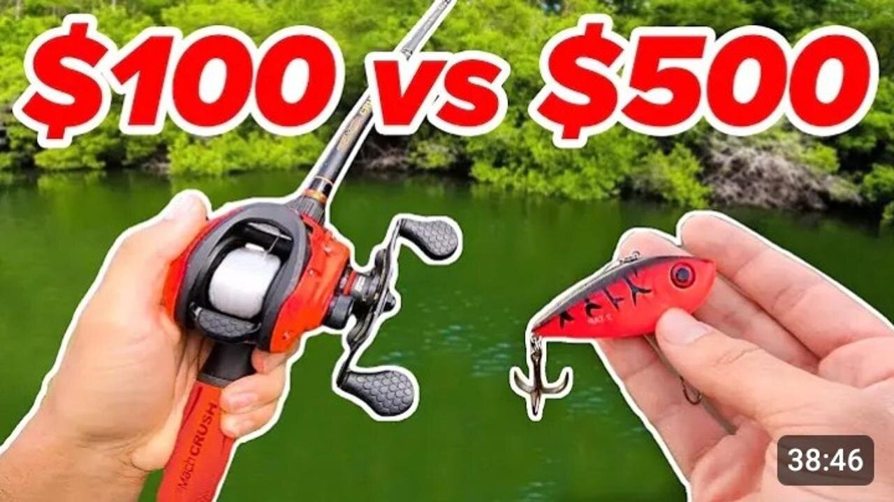 $100 vs $500 Budget Fishing Challenge (Rod, Reel, Lures)