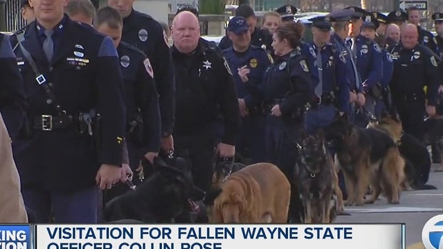 K9 officers and loved ones gather for Officer Collin Rose visitation