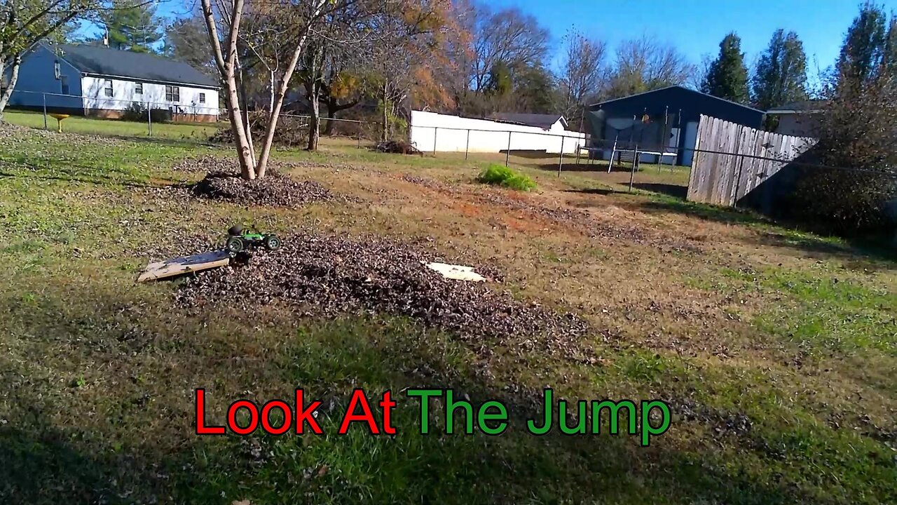 RC Buggy Jumping Over Leaves Part 1