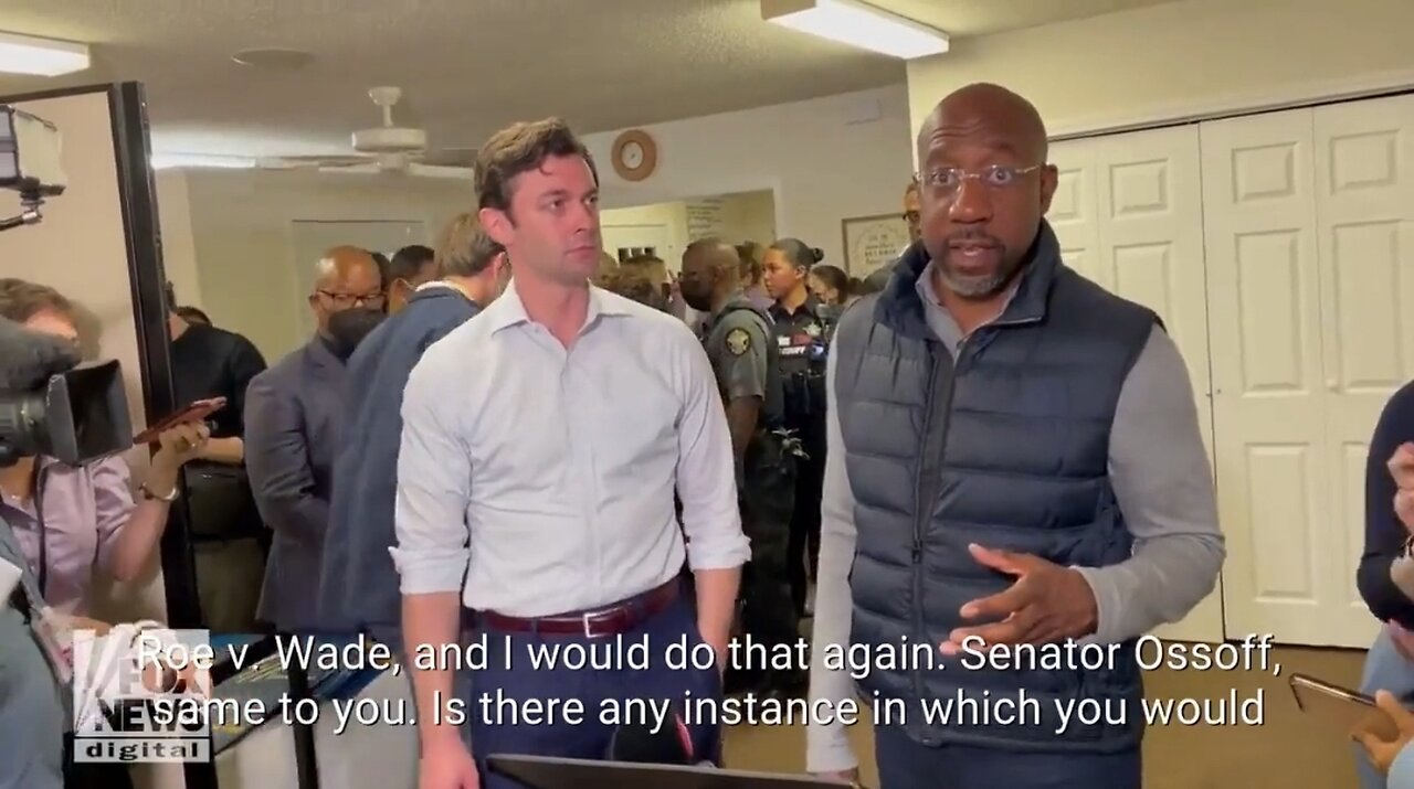 Senators Warnock & Ossoff WILL NOT Support Any Limits On Abortion