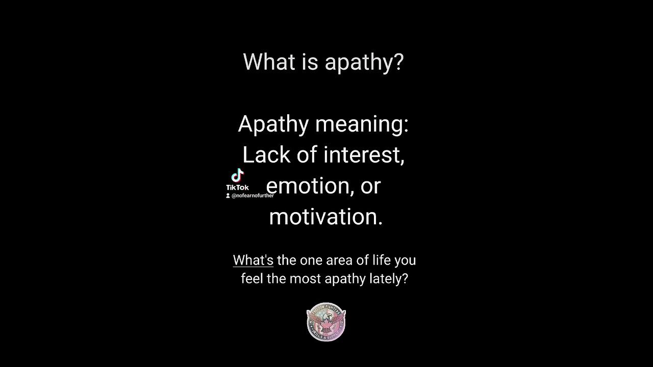 Apathy... where's it hitting you the hardest?