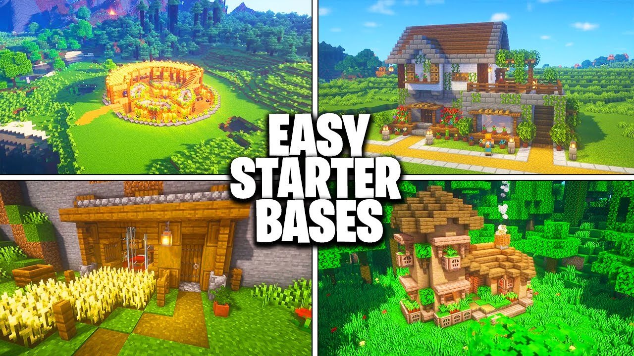 10 BEST Minecraft Starter Houses for Survival! (Easy Starter Houses)