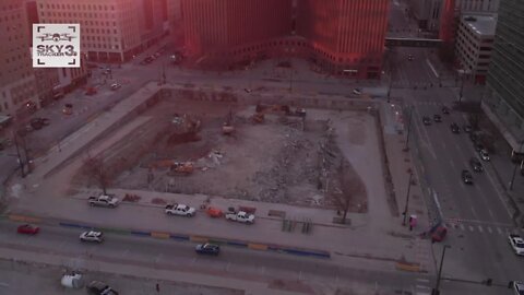 W. Dale Clark Library before and after demolition