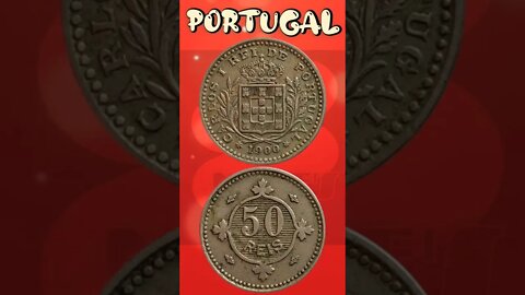 Portugal 50 Reis 1900.#shorts #education #coinnotesz