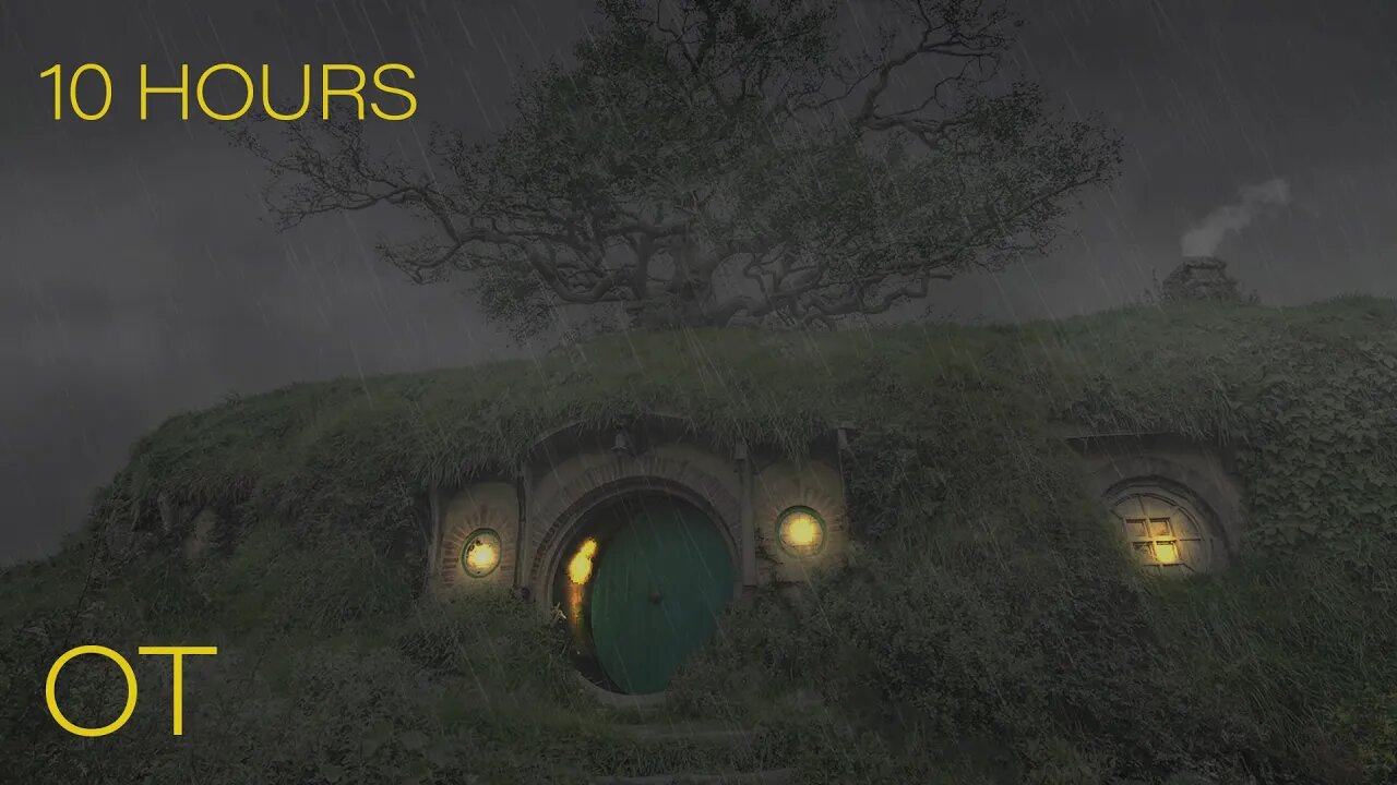 Hobbit House in a Thunderstorm | Soothing Thunder & Rain Sounds For Sleeping | Relaxation| Studying|