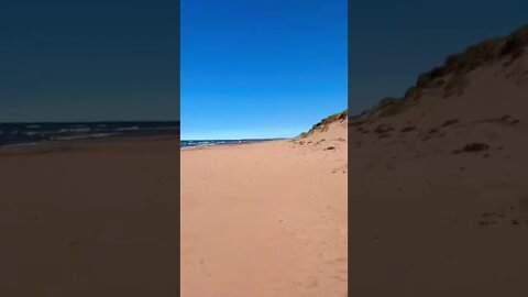 A large empty beach in Canada