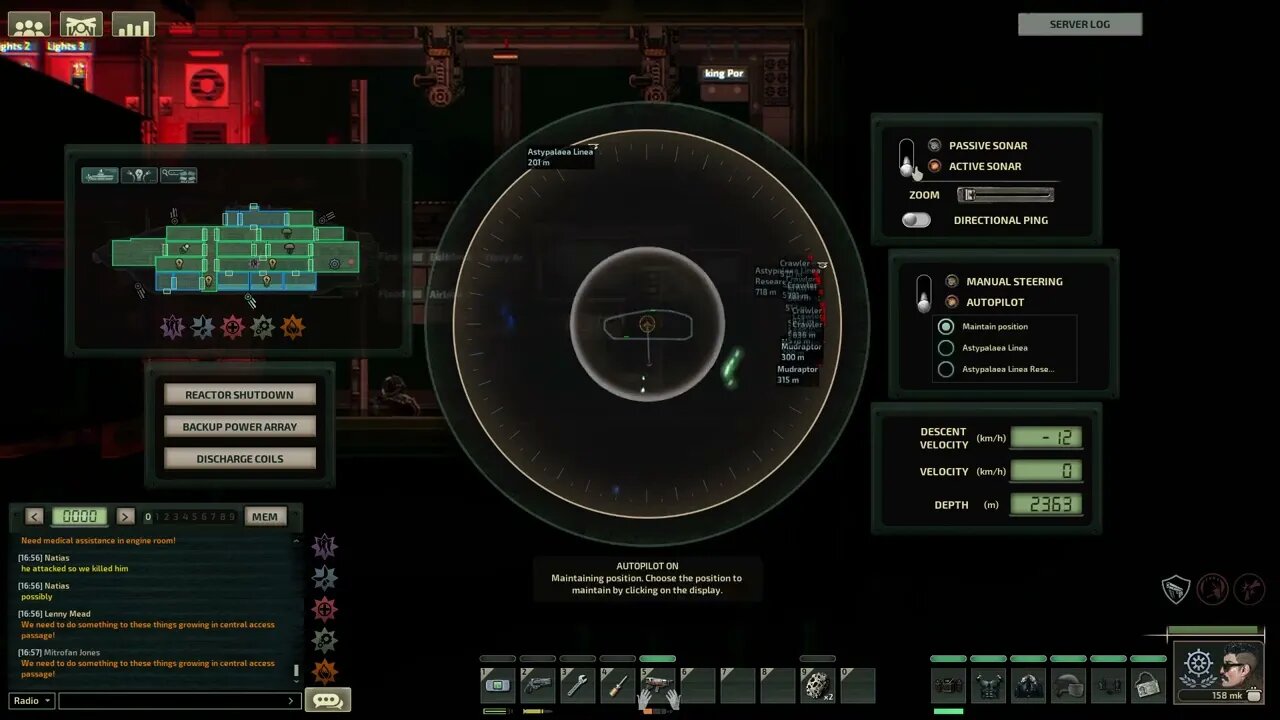 An Action-packed hour (Barotrauma, 5 missions)