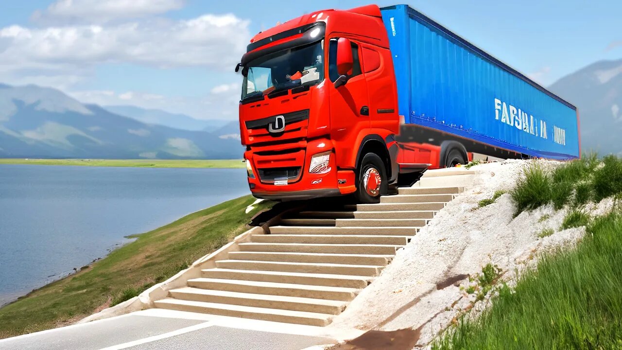 Cars vs Stairs on The Road ▶️ BeamNG Drive | 3