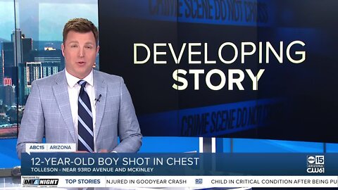 12-year-old boy shot in chest in Tolleson, teenager in custody