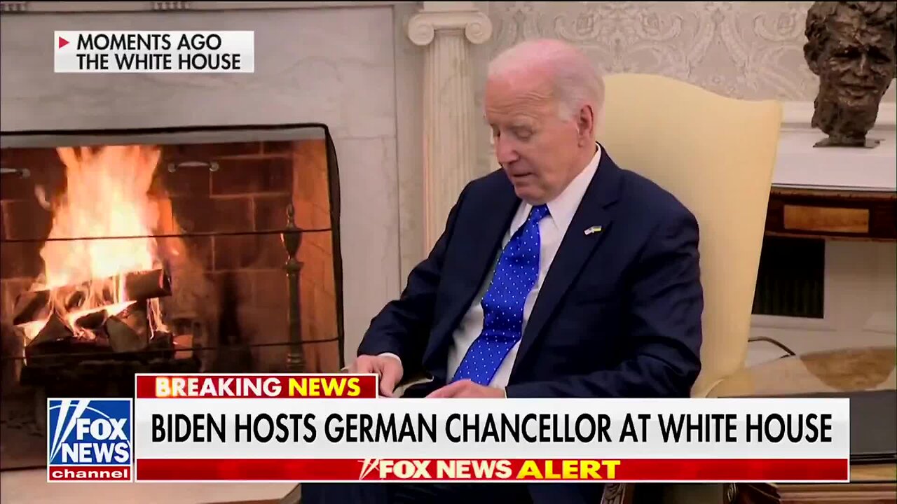 Biden Mumbles Incoherently as He Reads from a Notecard During His Meeting with the German Chancellor