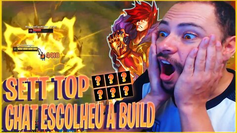 *CHAT ESCOLHEU MINHA BUILD! DEU BOM? * ME SURPREENDI COM OS ITENS - SETT VS RIVEN NO TOP