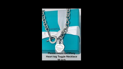18” Please Return To Tiffany&Co Heart Tag Toggle Necklace (New version)